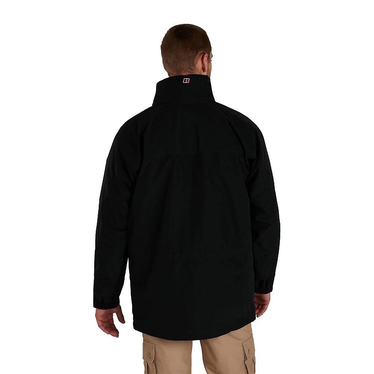 Pánska Nepremokavá Bunda Berghaus Gore Tex Cornice Interactive Čierne Slovensko 1864NDMTQ